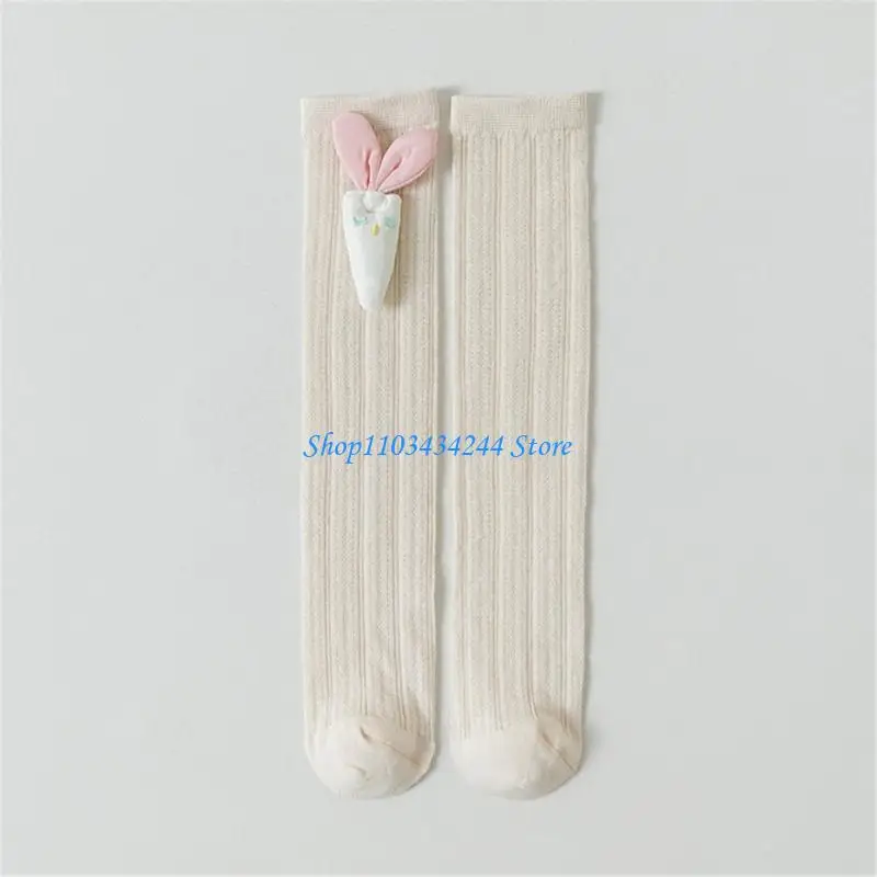 

Lovely Cotton Knee High Socks Soft Meshing Thin Legwear for Girls 3-12