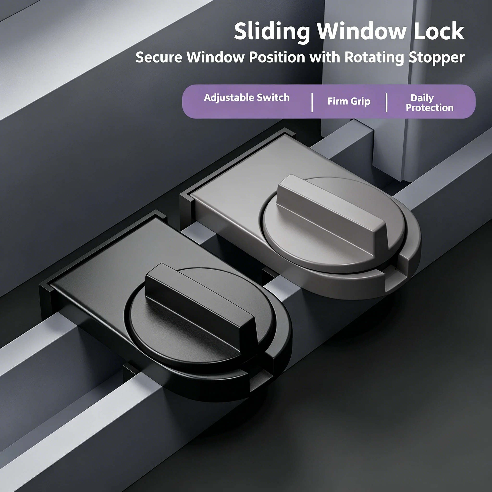 No‑Drill Home Safety Protective Latch Anti‑Fall High‑Rise Limiter Child Proof Anti‑Theft Lock for Sliding Door Window