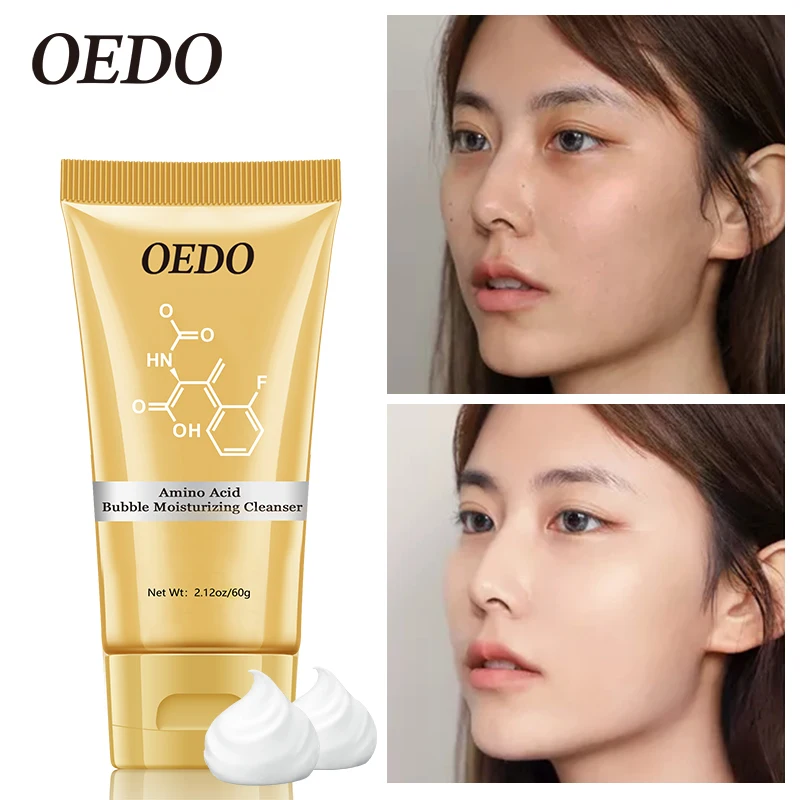 OEDO Cleanser Shrink Pore Control Oil Moisturizing Facial Clean Face Wash Foaming Amino Bubble Skin Care Brightening Skin Tone