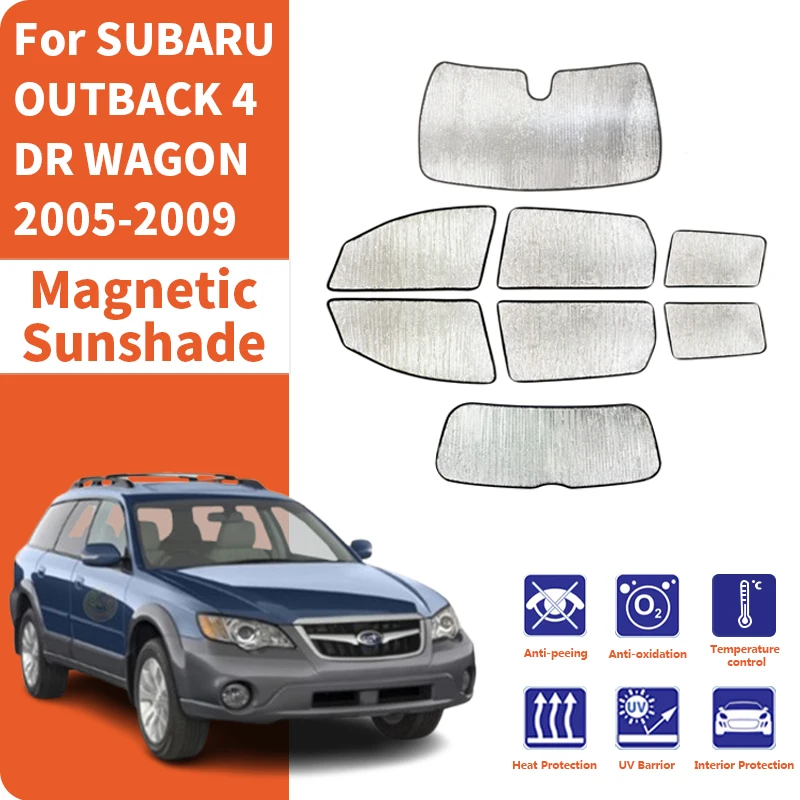 Custom Car Window Sunshade Anti-UV Car Sun Window Visors Sunshade Covers Accessories For SUBARU OUTBACK 4 DR WAGON 2005-2009