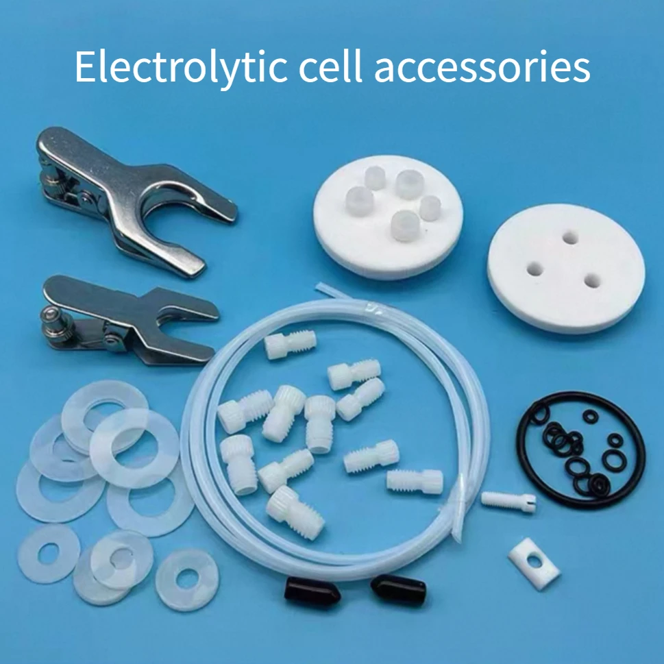 

Electrolytic cell accessories 6mm electrode retaining ring air hole retaining ring plug nut PTFE cover rubber sleeve gasket