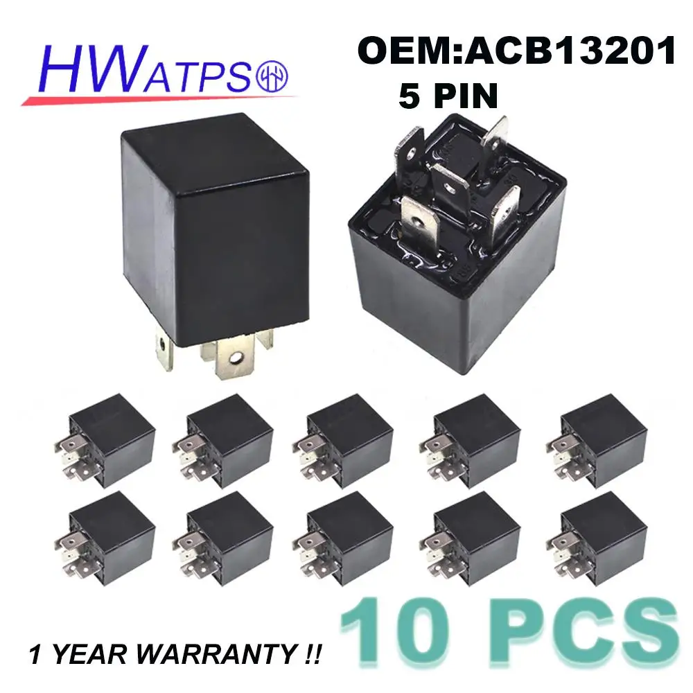 1/5/10 Pcs Electromechanical Automotive Power Universal Parts Non-Latching Relays CB1-12V ACB13201 12 VDC 40A 5Pin 26x22x36 mm