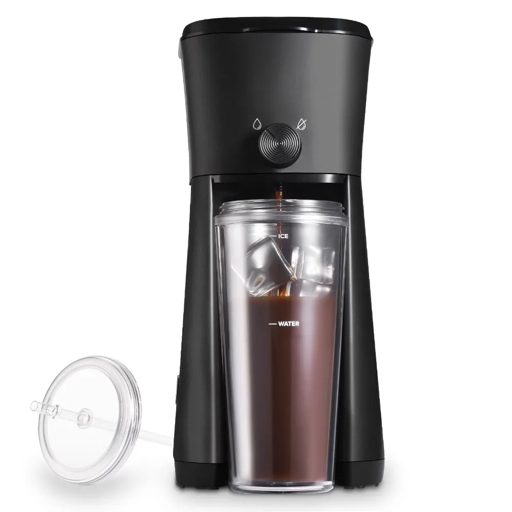 

Iced Coffee Maker with 20 Fl Oz Reusable Tumbler and Filter Black New Condition