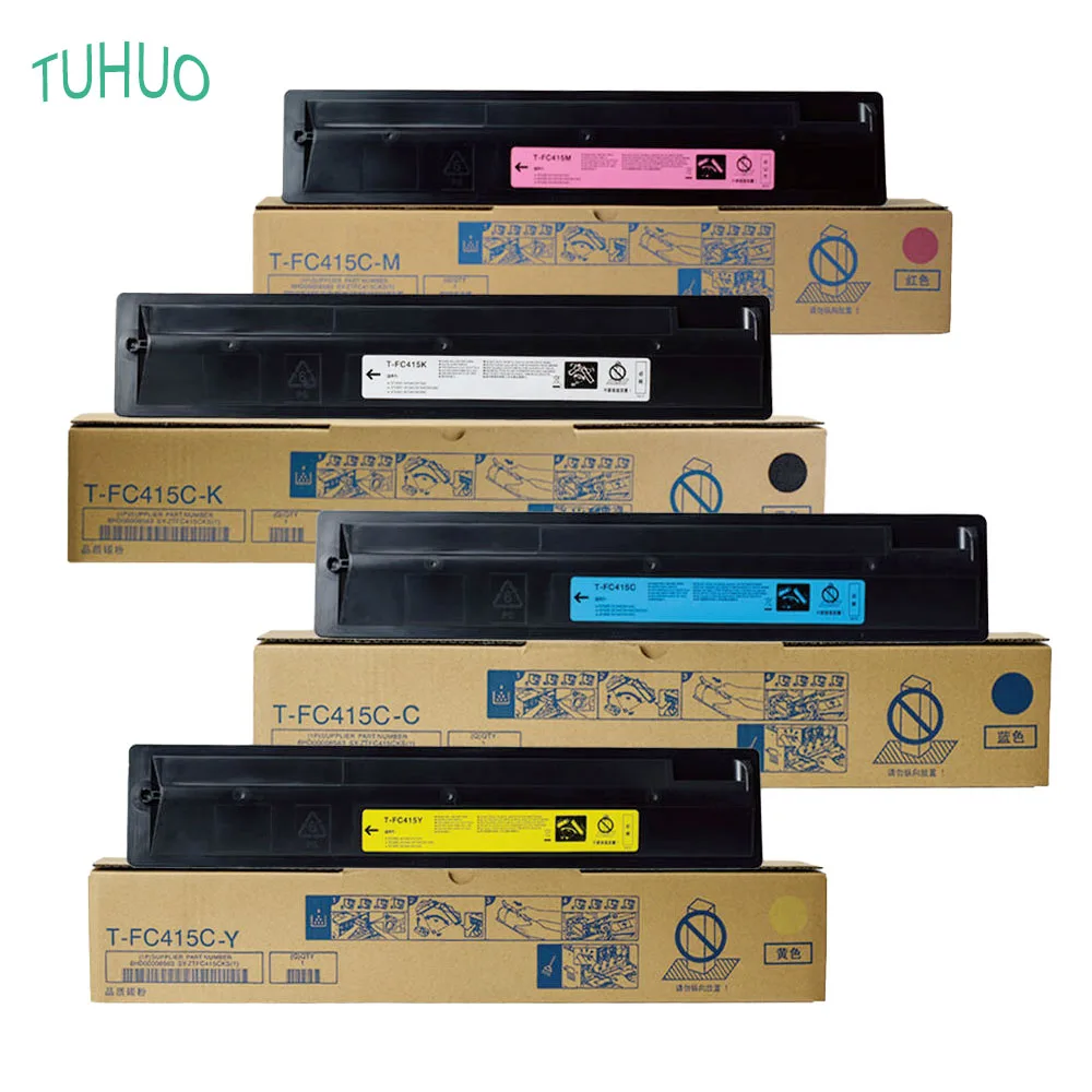 1PC T-FC415 Toner Cartridge For Toshiba E-STUDIO 2010AC 2110AC 2510AC 2515AC 3515AC 5015AC Compatibility Copier BK:500g CMY:400g