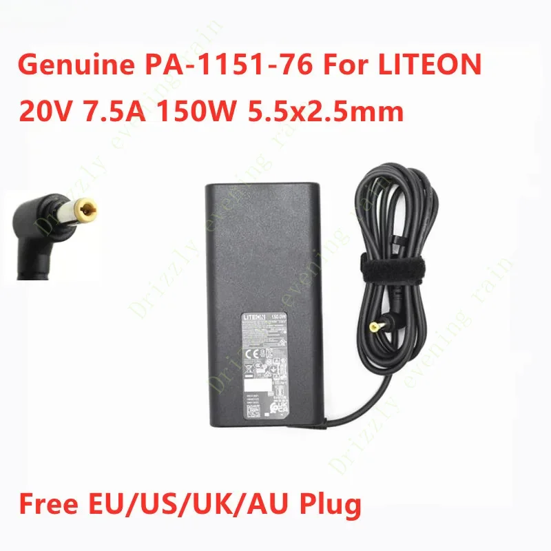 Genuine for LiteOn PA-1151-76 20V 7.5a 150W AC adapter for Hasee MSI laptop power supply charger