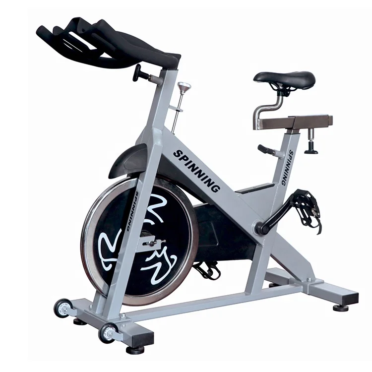 Spin Bikes  Movable Spinning Bike Commercial Indoor Gym Club Steel Unisex Universal Fitness