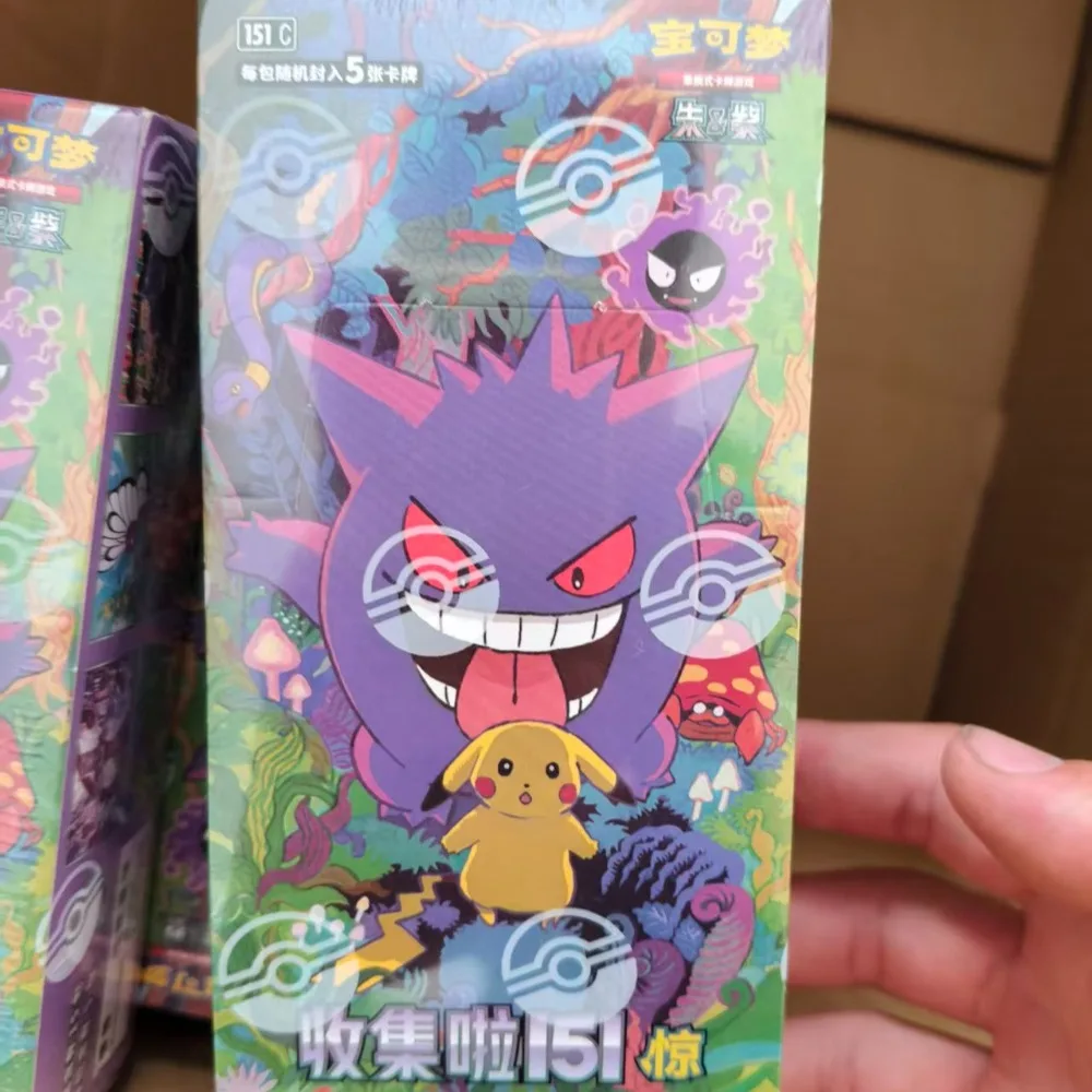 Jeu de cartes à collectionner Takara Tomy, boîte surprise Slim 151 cartes, version chinoise, boîte de boosters scellée, cartes à collectionner pour collectionneurs.