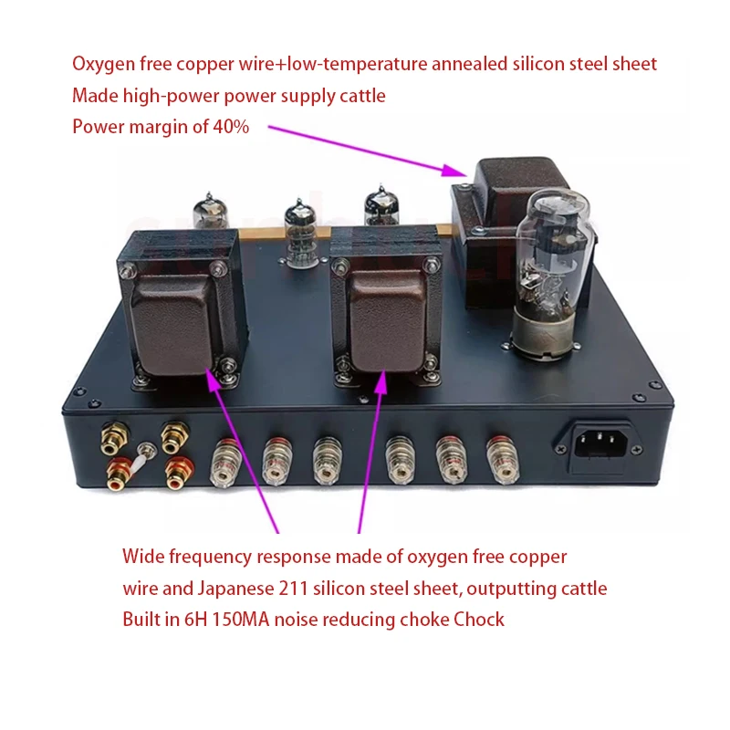 Sunbuck 6N1 ผลักดัน 6P14 EL84 Power อิเล็กทรอนิกส์หลอดเครื่องขยายเสียง 3.8WX2 เครื่องขยายเสียง