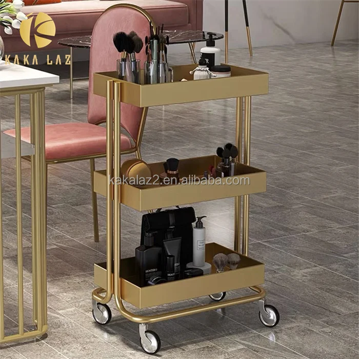 Golden beauty salon hair salon furniture multilayer tool car