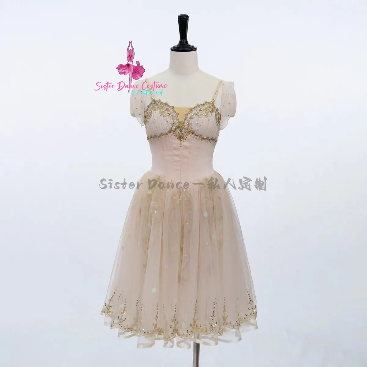 2024 new High-end custom youth goddess variation ballerina skirt pompous gauze dress Swan Lake scene costume