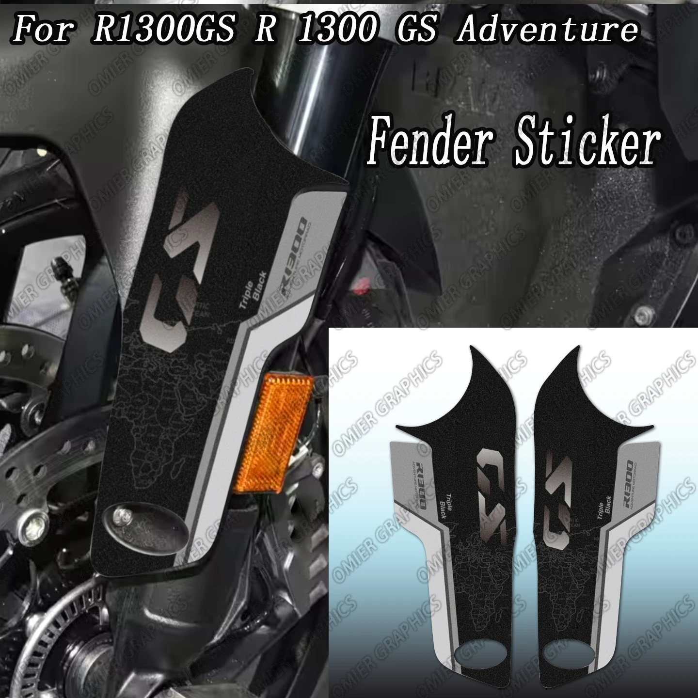 

For R1300GS R 1300 GS Adventure 2025 Year Motorcycle Front SHOCK ABSORBER Fender Sticker Decals