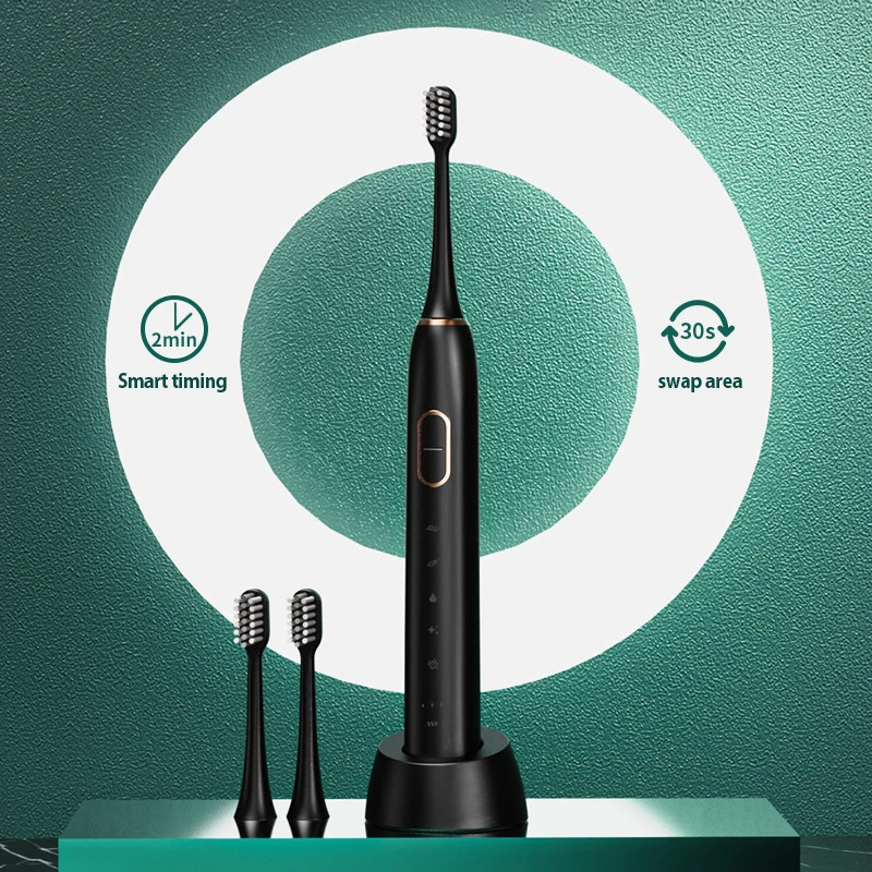 5Modes 15-Speed Adult Sonic Electric Toothbrush Ultrasonic Vibrator Whitening IPX7 Waterproof Inductive Charging