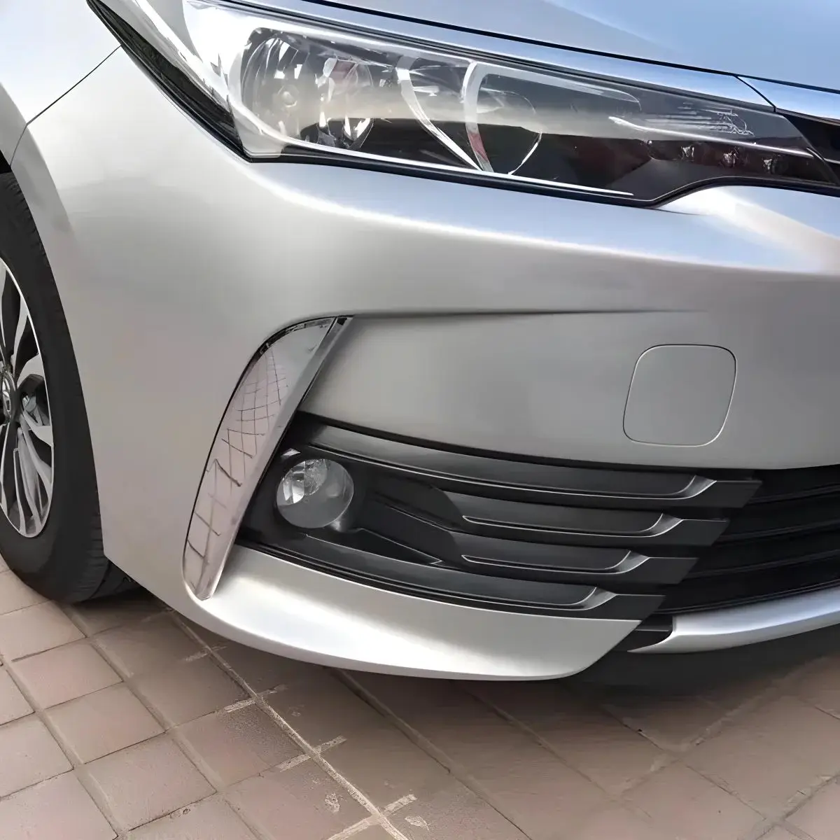 Abs Chrome auto front fog Light trim For TOYOTA Corolla 2017