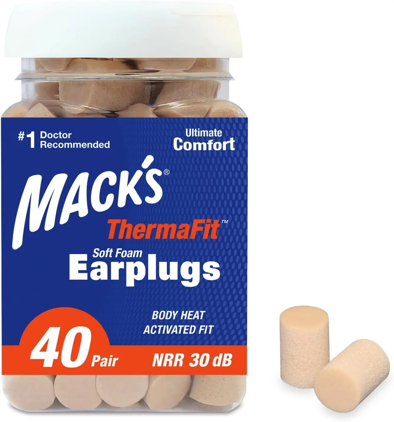 

Soft Foam Earplugs for Sleeping, Snoring, Work, Travel & Loud Events - 40 Pair, Comfortable Noise Blocking Ear Plugs with Newly