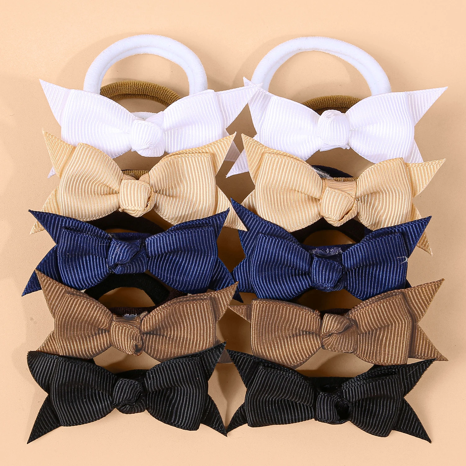 10/40 stücke Band Schwalbenschwanz Bogen Haar Seil Für Mädchen Nette Elastische Nylon Haar Krawatten Für Kinder Frauen Pferdeschwanz Täglichen haar Zubehör – Detail 6