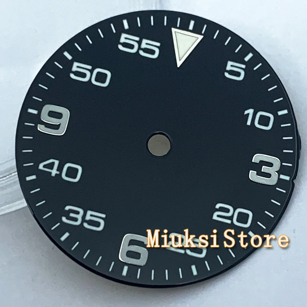 29.2mm Black watch dial fit NH35 NH36 Miyato 8215 8205 821A Mingzhu/DG2813 3804  Movement watch accessories