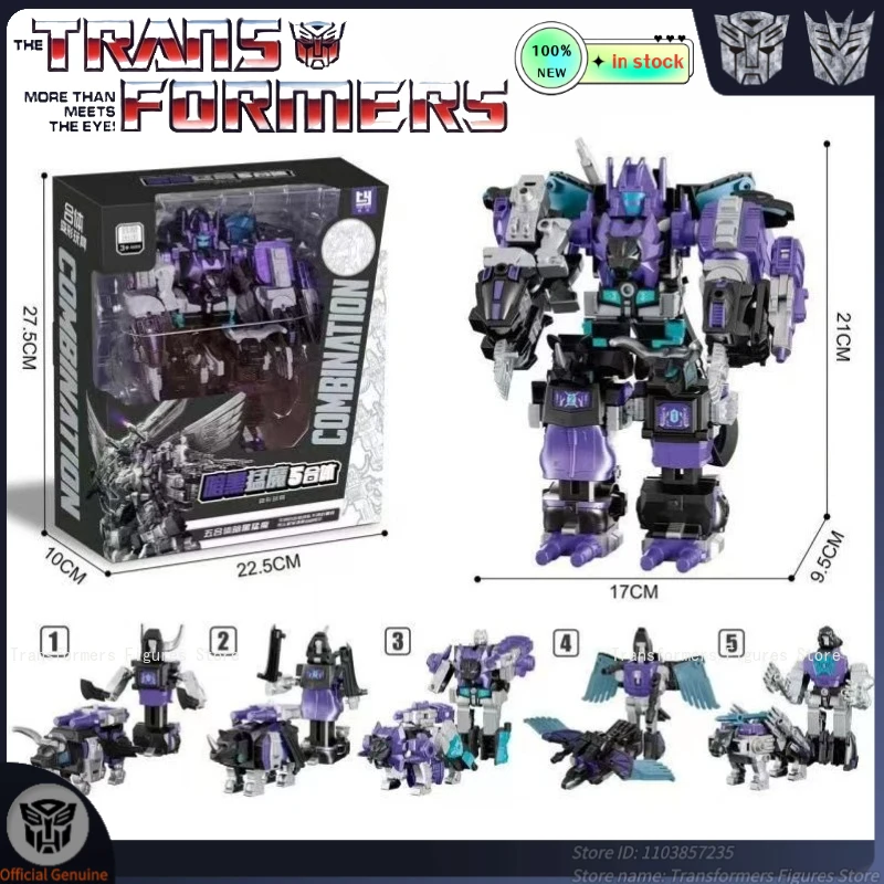 Zupełnie nowy robot transformujący się pięć w jednym Dark Demon Toys Predaking ‌   Figurka Akcji Filmowa Kreskówka Anime Ruchoma Model Prezent