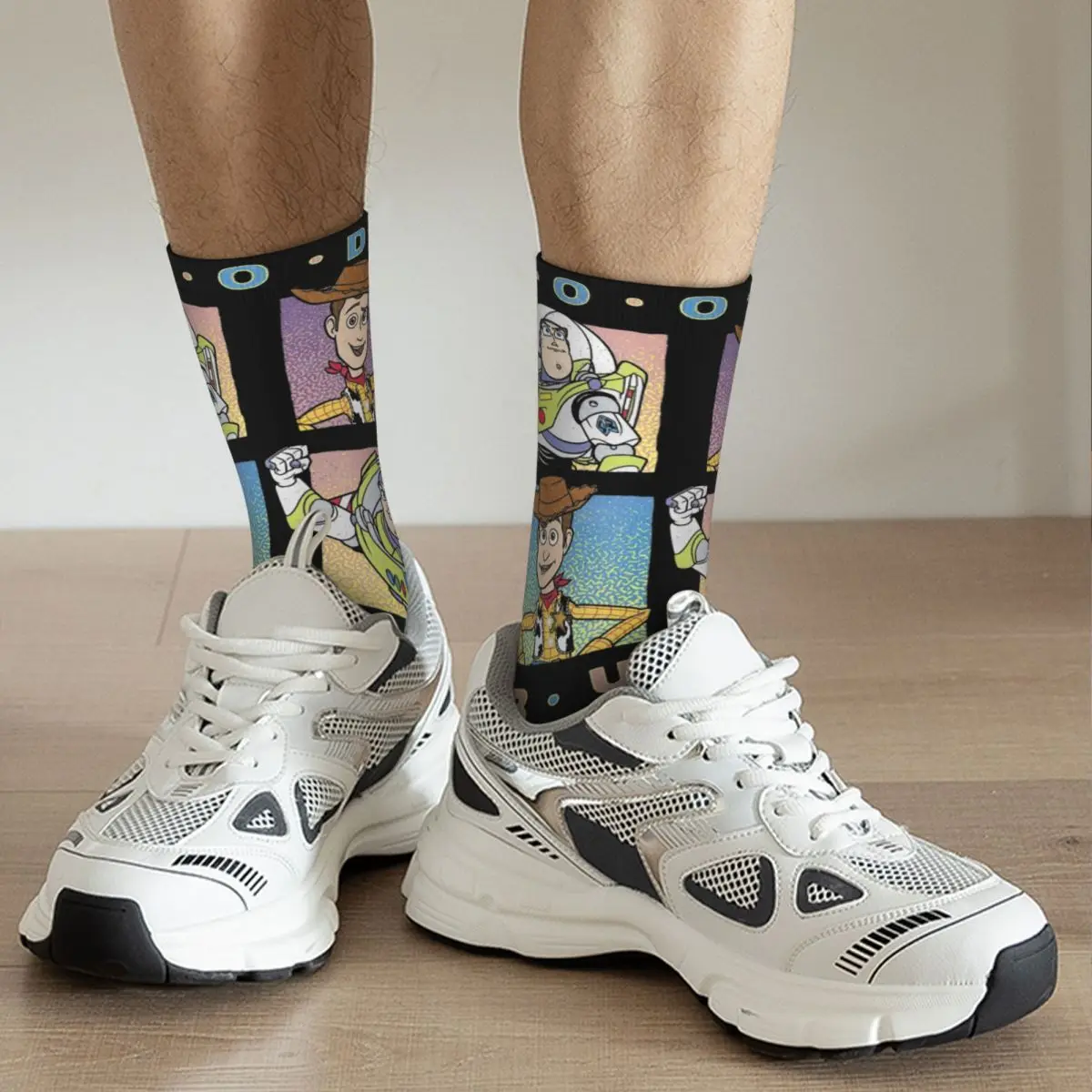 Men Women Kawaii Socks Toy Story Cartoon Accessories Comfortable Woody Buzz Lightyear Socks Suit For All Seasons