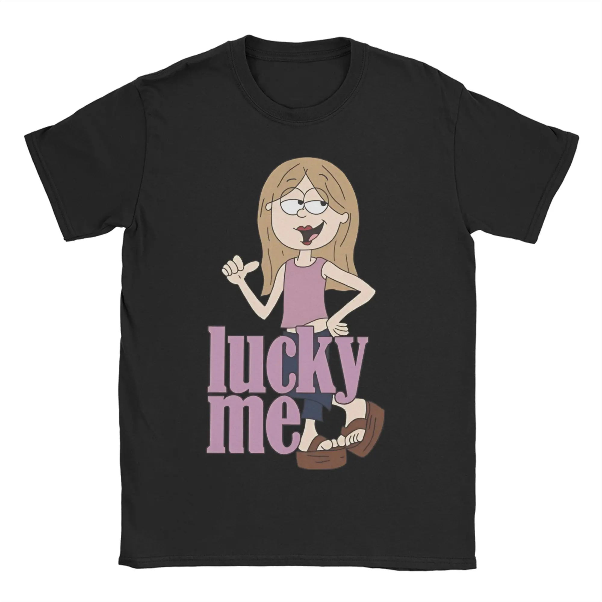 Men Women's T-Shirt Lucky Me Lizzies Cartoon McGuires Novelty 100% Cotton Tees Hilary Duff Tour T Shirt O Neck Clothes Plus Size