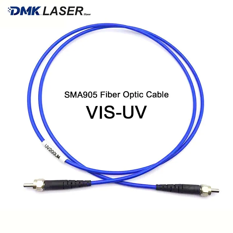 SMA905 Fiber Optic Cable VIS-UV Optical Fiber Patch Cord For Spectrometer Laboratory FC/PC Connector 1M Core Diameter 50-600um