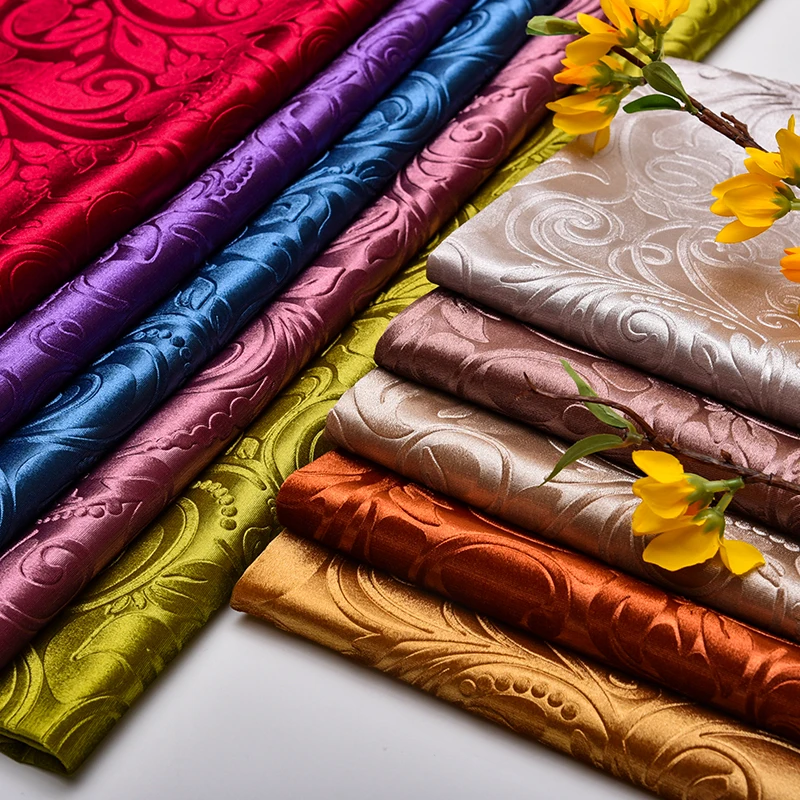 European Style Gold Velvet Embossing Sofa Fabric Thickening Flannel Cushion Pillow Tablecloth Curtain DIY Home Decoration Fabric
