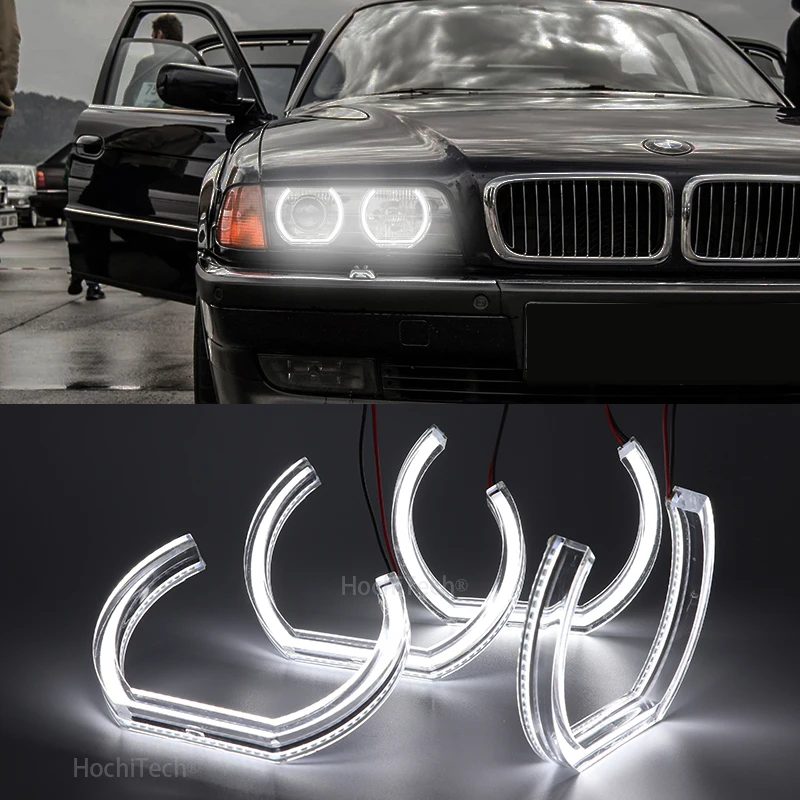 

For BMW 7 Series E38 1995-2001 XENON headlight DTM M4 Style Ultra bright led Angel Eyes DRL halo rings Retrofit Accessories