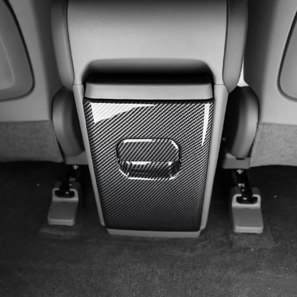 For Kia EV9 Armrest Back Air Vent Cover Rear Seat Anti-kick Panel Trim Interior Style Decoration Only 6 seat versions