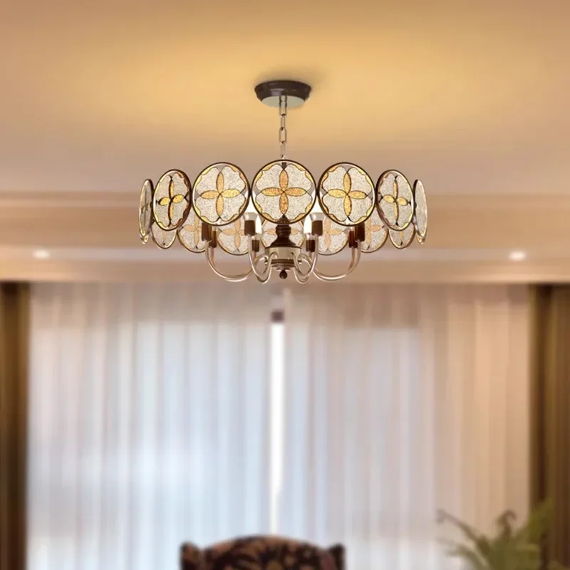 

2026 для люстры в стиле ретро в стиле барокко для спальни, кабинета, прихожей, художественный подвесной светильник, дизайн интерьера, блеск, светильник