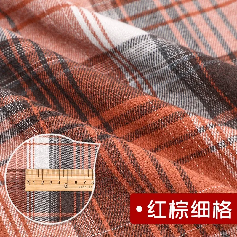 Hochwertiger schottischer Karo-Baumwollstoff zum Nähen von Damenröcken für Herbst und Winter, Tartan-Designerstoff, halber Meter. – Detail 13
