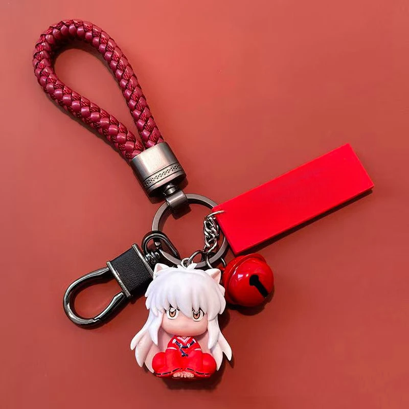 Nouveau Porte-clés dessin animé Inuyasha Version Q, accessoires de voiture mignons, breloque de sac unisexe