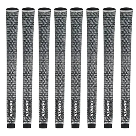 Lamkin Crossline Paquete de agarre de golf de cordón completo de 8 piezas de tamaño mediano para un control y un confort mejorado en columpio de golf Ideal para torneos