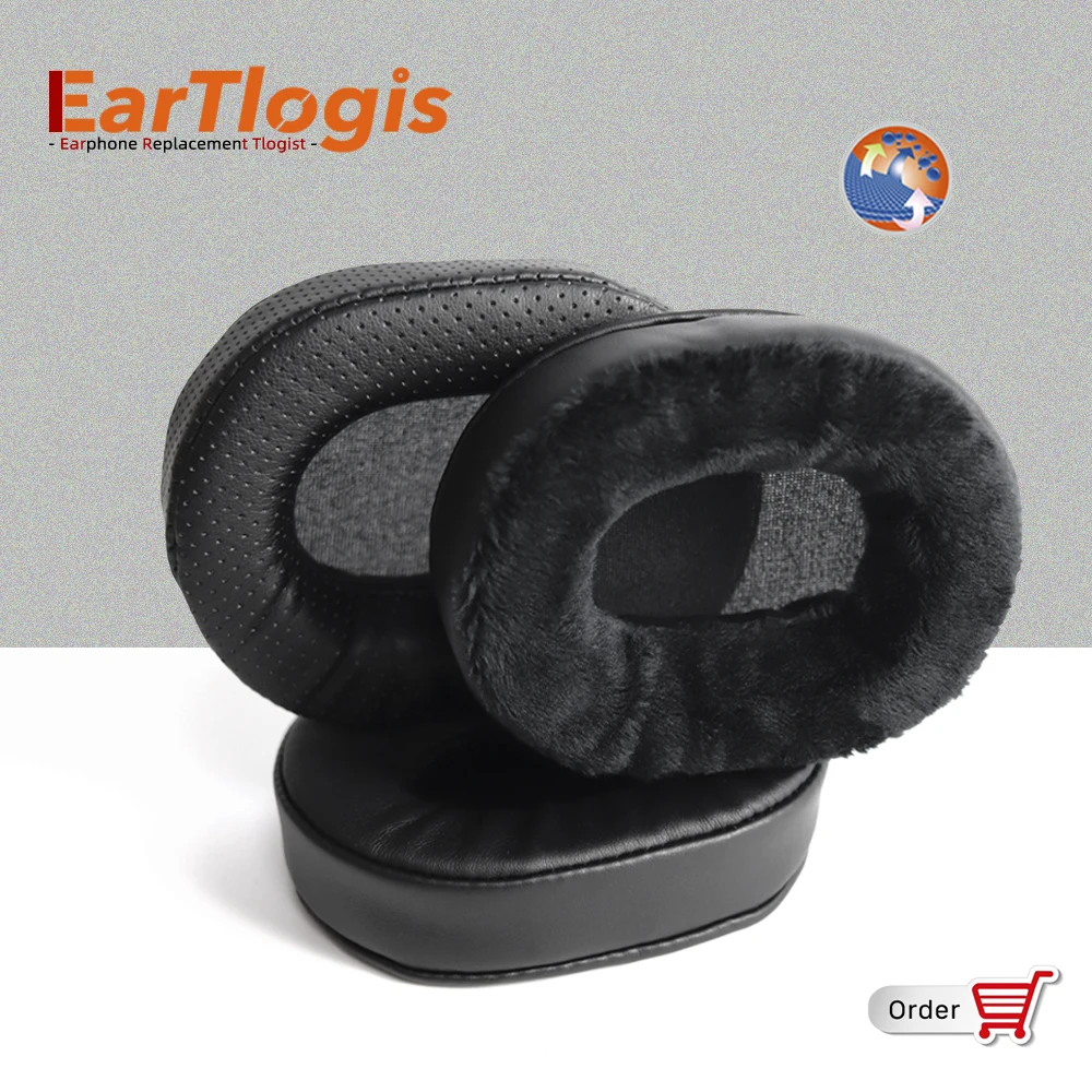 EarTlogis استبدال بطانة للأذن لسوني MDR-ZX770BN MDR-ZX780DC غطاء للأذنين وسادة الكؤوس وسادة سماعة أجزاء