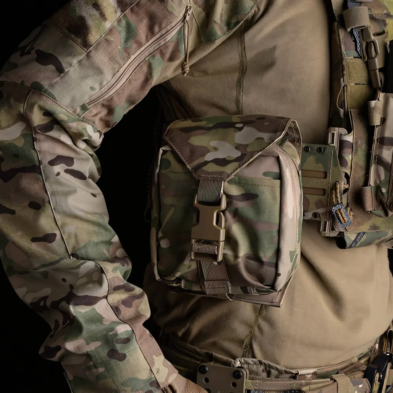 Wosport Rapid Deployment Medical Pouch Cordura MOLLE Mount Dual Zipper Quick Access Elastic Organizer for Outdoor Airsoft