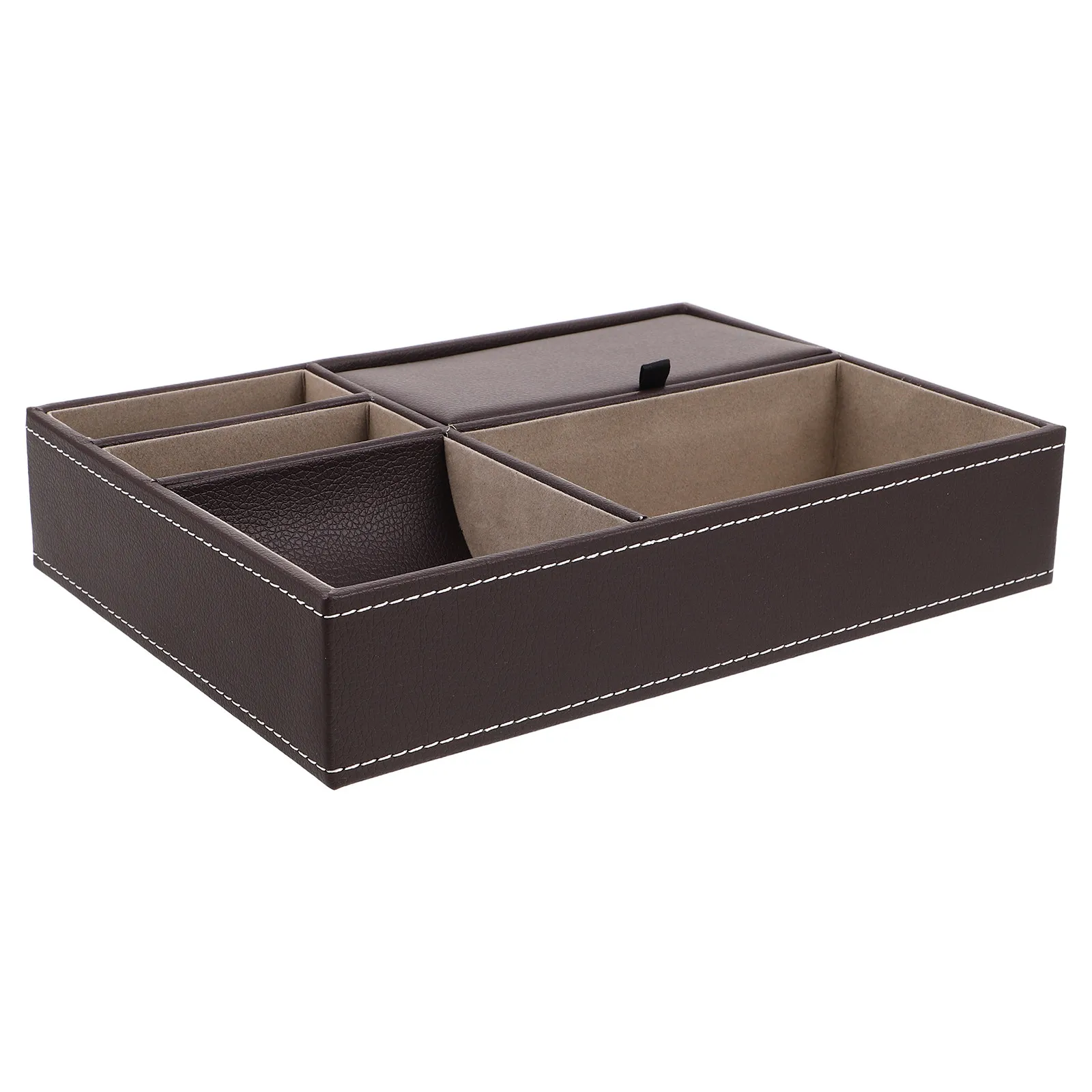 Multifunctional Vintage Jewelry Storage Box Compartments for Earrings Necklaces Rings Watches Glasses Wallets Home