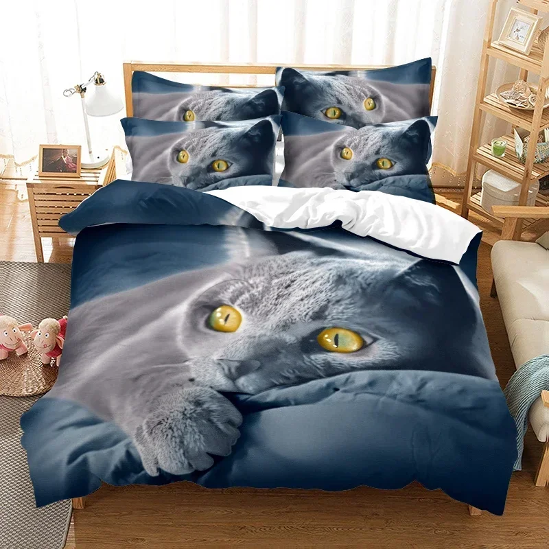 

Black Cat Duvets Covers Cotton Comfortable Duvet Quilt Cover Pillowcase Bedding Set Children Bedroom Decoration Home Textile