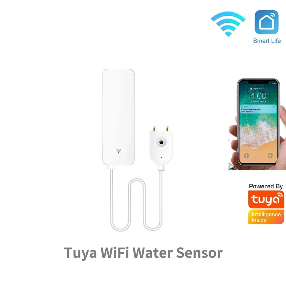 Tuya WiFi Zigbee Smart Water Sensor Remote Control for Smart Home Automation Via SmartLife NOT Support Alexa Or Google Home