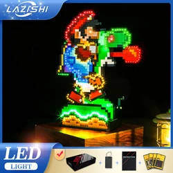 Lazishi LED light 71438 set suitable for Super Mario World: Mario&Yoshi block gift (lighting accessories only)