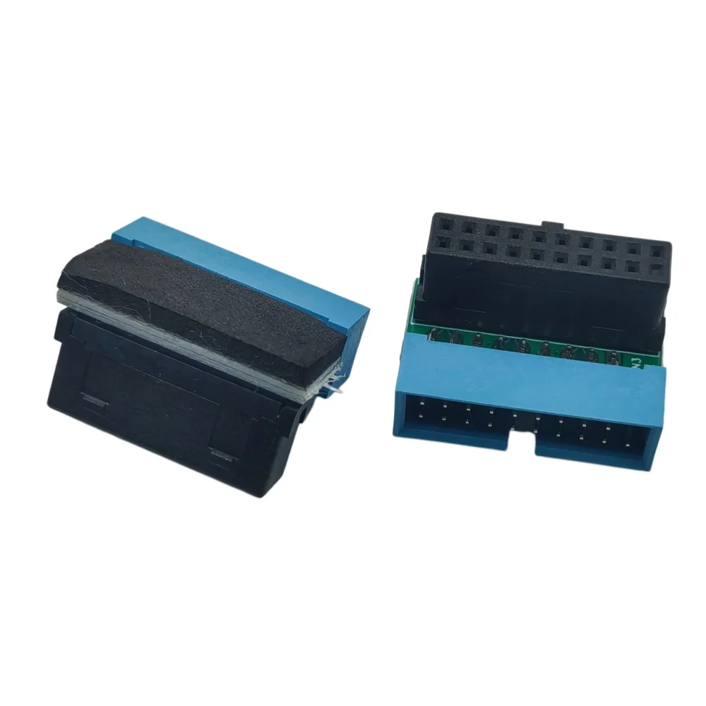 USB 3.0 20pin Male To Female Extension Adapter Up Down Angled 90 Degree For Motherboard Mainboard