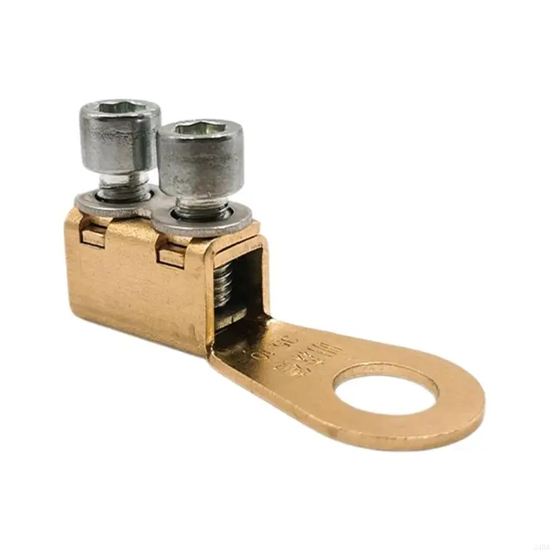 Battery Line End Piece With Two-Screw Cable Grip and Eyelet End for Wiring Repair, Service, and Installation Work
