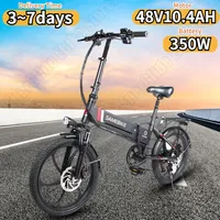 Electric Bicycle 350W Brushless Motor 48V10.4AH Lithium Battery Aluminum Alloy E-bike 20-in Tire Mountain Folding Electric Bike