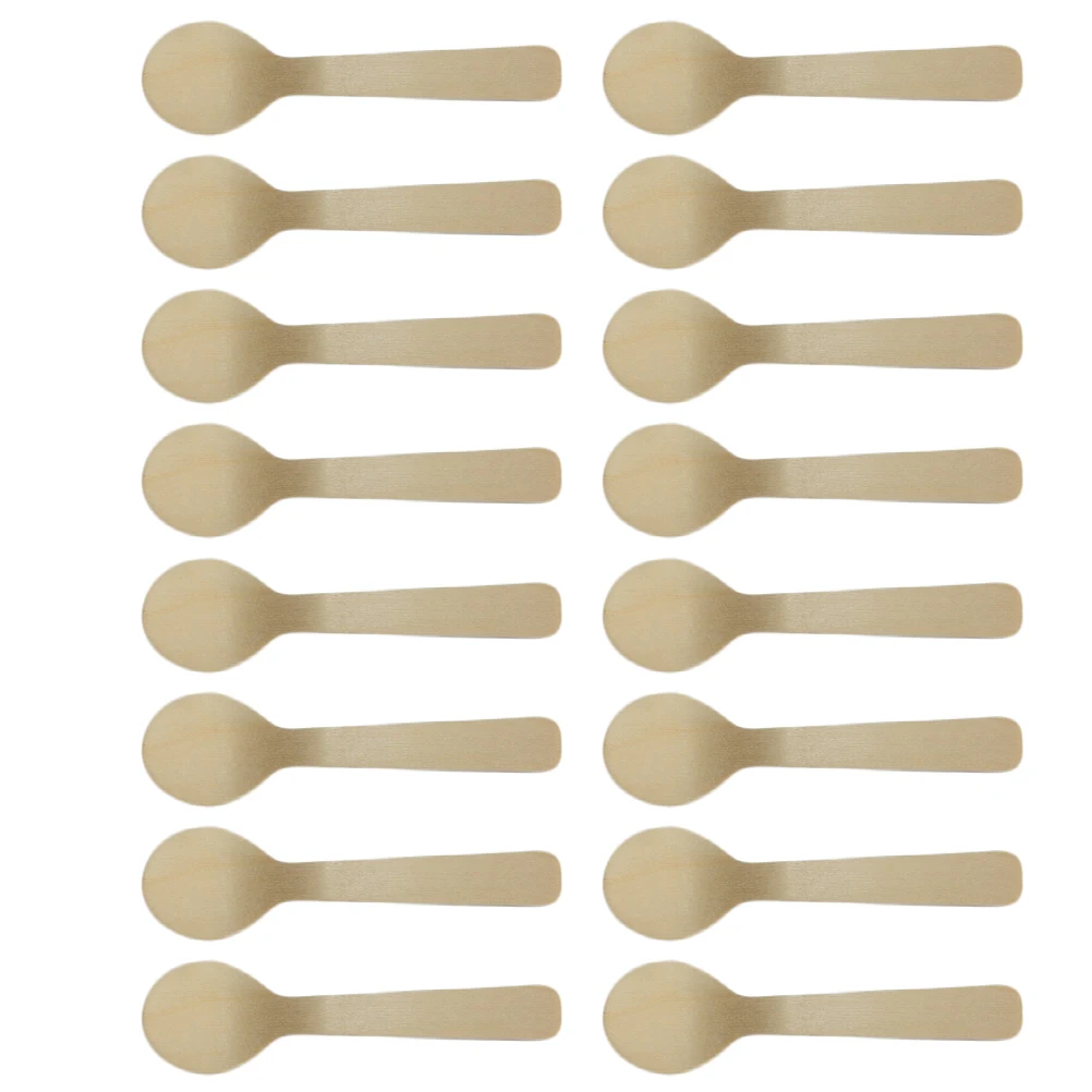 

100 Pcs for Ice Cream One-time Use Eco-friendly Safe Dining One-Off Scoop Experience Kitchen Bar Wood Scoop Utensils