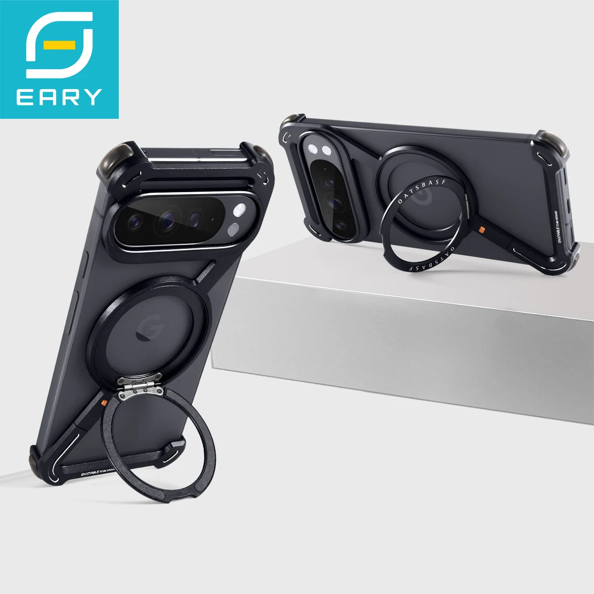 

Металлический магнитный чехол Eary Z для Google Pixel 10 Pro XL Magsafe 360 ° Поворотная подставка с кольцом, безрамная противоударная защитная крышка для телефона