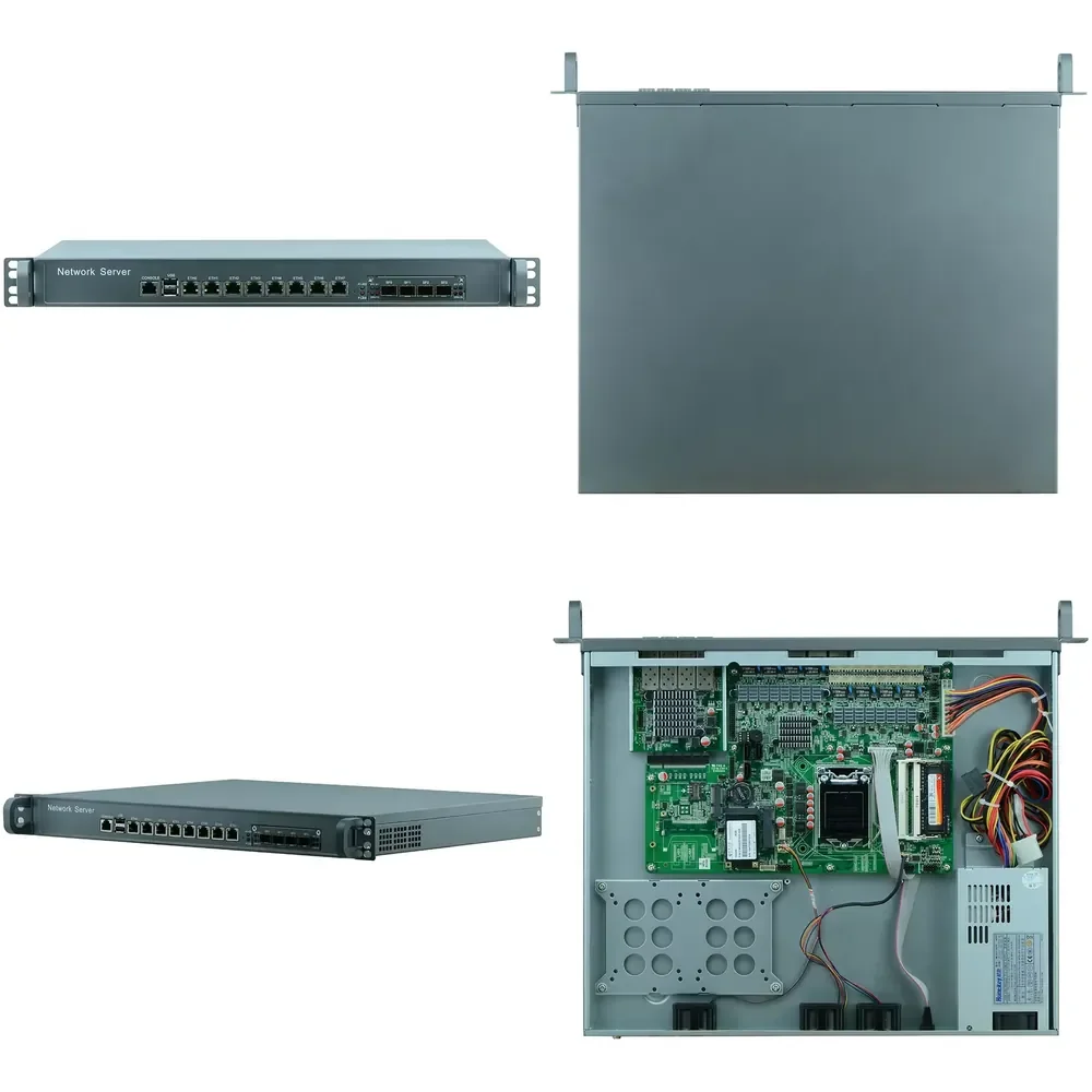 

H17 Core I7 6700 VPN 8 Gbe LAN 4 SFP 1U Rackmount Firewall Appliance Hardware Linux UTM Network Security Router Appliance