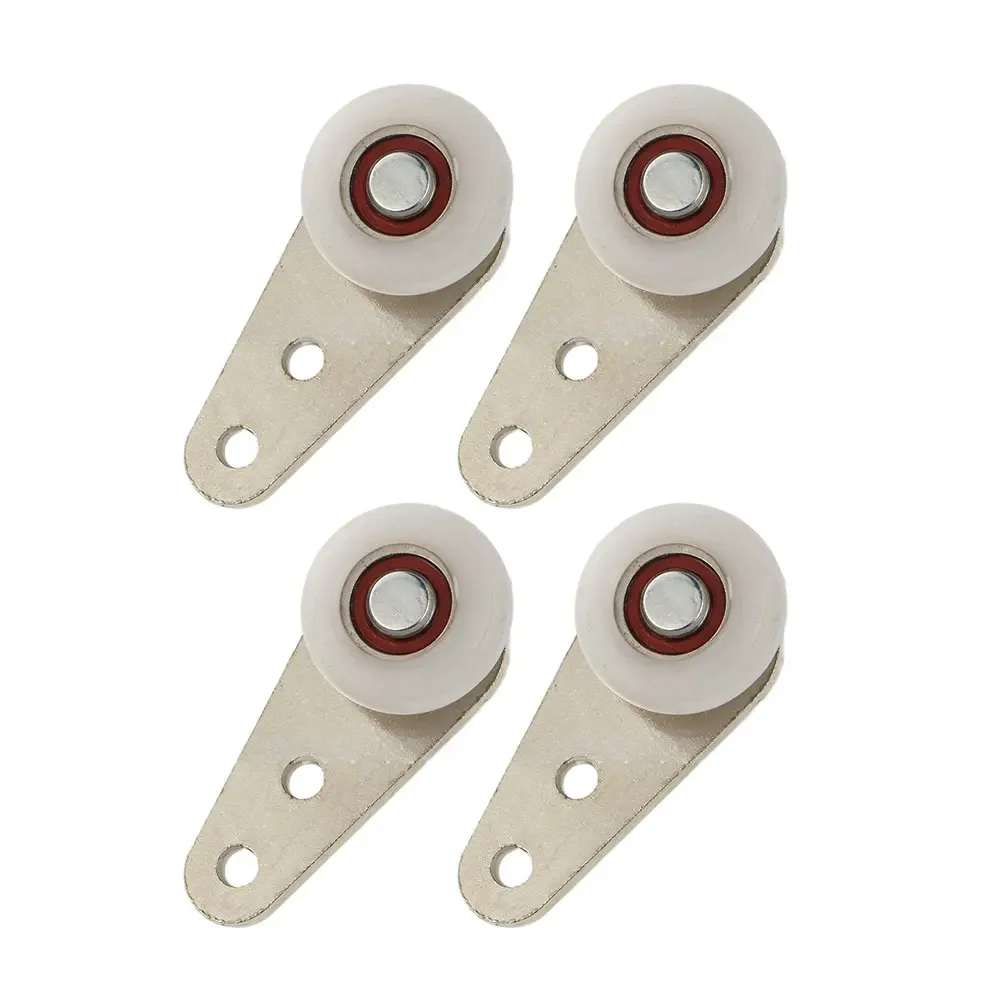 Duty Metal Sliding Door Pulley Block Dual Plastic Wheels For Quiet Cabinet Window Hanging Track Roller Home Improvement