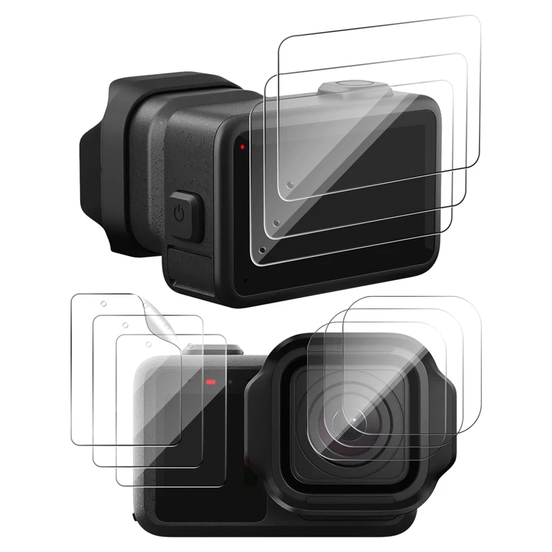 9H Hardness Glass for GoPro MISSION 1 Pro Screen + Lens Protector Clear Ultra-HD Tempered Glass Anti-scratch Film Accessories ﻿