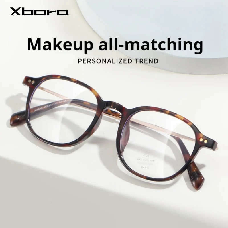 

Xbora Ultralight Fashion Men Women's Glasses Premium TR90 Alloy Eyewear Small Face Optical Prescription Eyeglasses Frames K1022