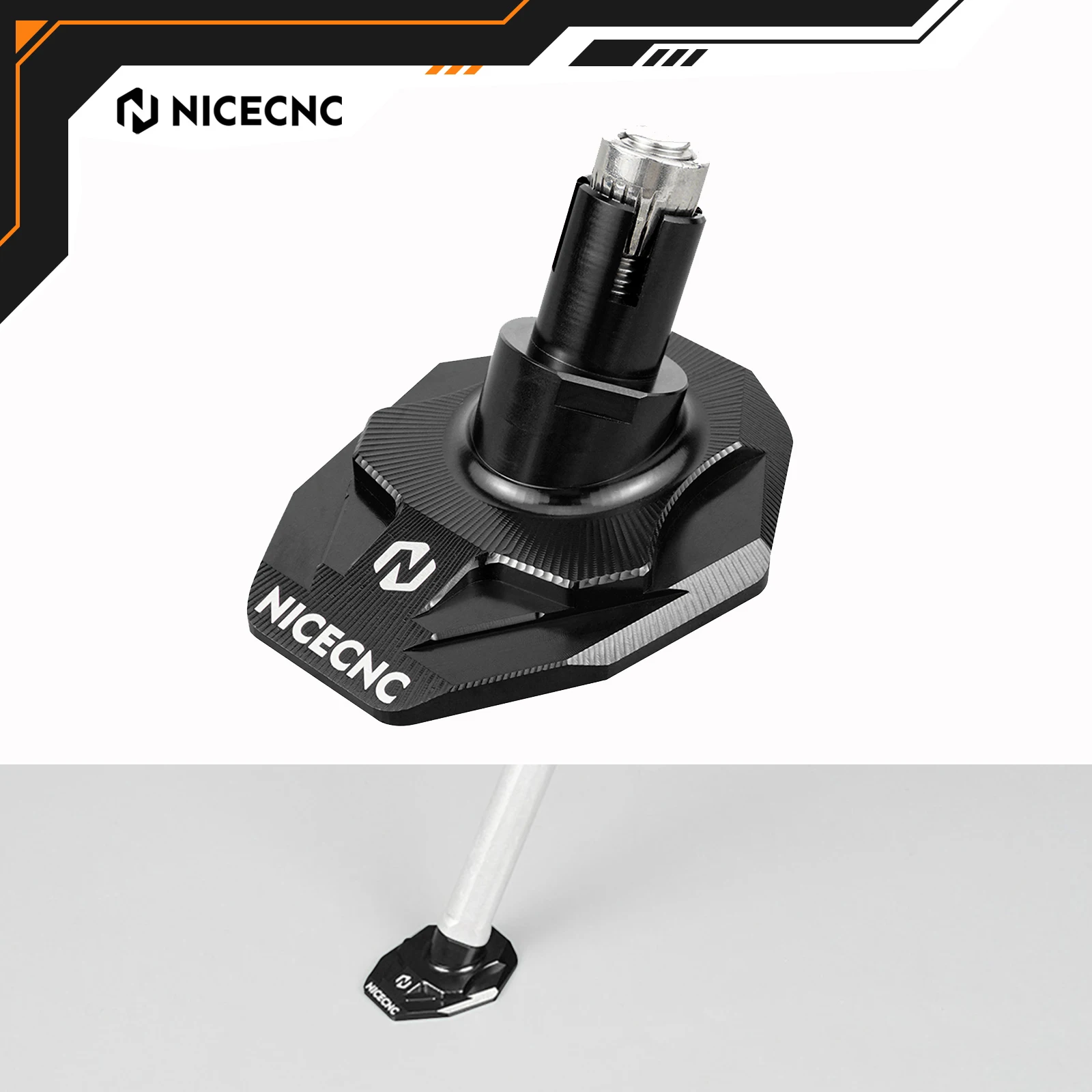 

NICECNC For KTM EXC 300 EXC-F 350 2008-2023 For Husqvarna TE 300 GasGas EC 300 Kickstand Side Stand Extension Pad Support Plate