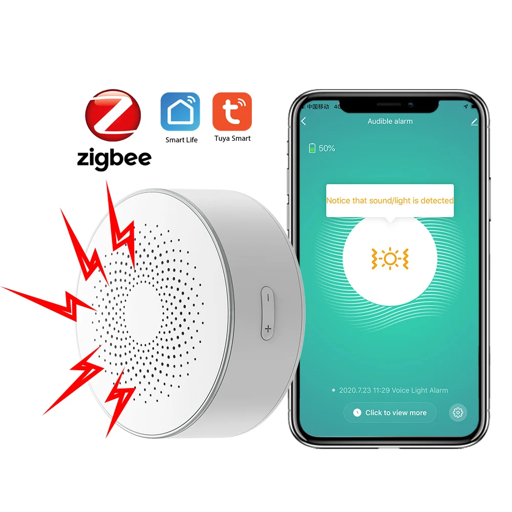 Eleopard Home Zigbee Tuya smart Linkage Security alarm  Smart Life Strobe  Wireless Siren