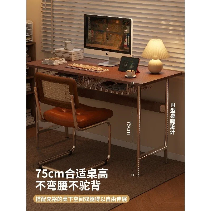 Medieval style desk solid wood small apartment Bauhaus computer home study  bedroom study