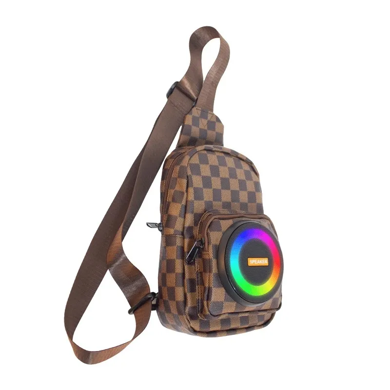 Multi-functional Wireless Blue Tooth Speakers Shoulder Bag for Home Outdoor Party Camping with RGB Light Small Subwoofer